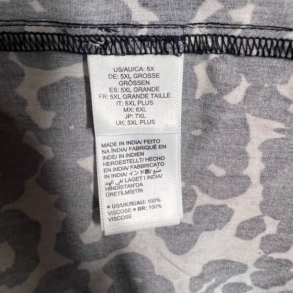 Caralyn Mirand The Drop Women's Plus Size Leopard Print 3/4 Sleeve Tiered Dress - Picture 6 of 8